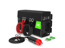 Green Cell® Convertidor de voltaje Inversor 12V a 230V 500W / 1000W Inversor de corriente USB