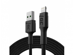 Cable Lightning 2m Green Cell Power Stream con carga rápida para Apple iPhone