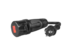 Green Cell Adaptador Rojo CEE Corriente Fuerte 16A 400V a Conector Schuko 230V IP44 3x2,5 mm