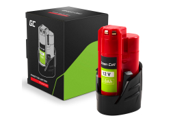 Batería Green Cell (12V 3Ah) para herramientas eléctrica Milwaukee M12 batería de repuesto M12 B3 4932451388