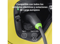 Green Cell Snap Typ 2 EV Ladekabel 11 kW 7 m für Tesla Model 3 S X Y, VW ID.Buzz, Kia EV6, Hyundai IONIQ 5, BMW iX, Ford Mach-E