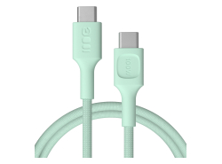 Cable USB-C 1,2m 100W Greencell PowerStream Carga Rápida PD Mint Green